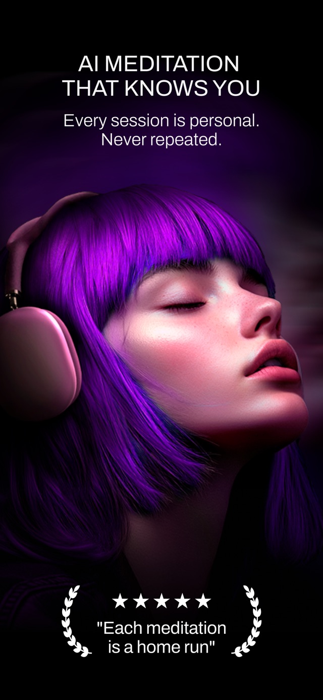 Official Bliss Brain App Store preview of the personalized meditation experience